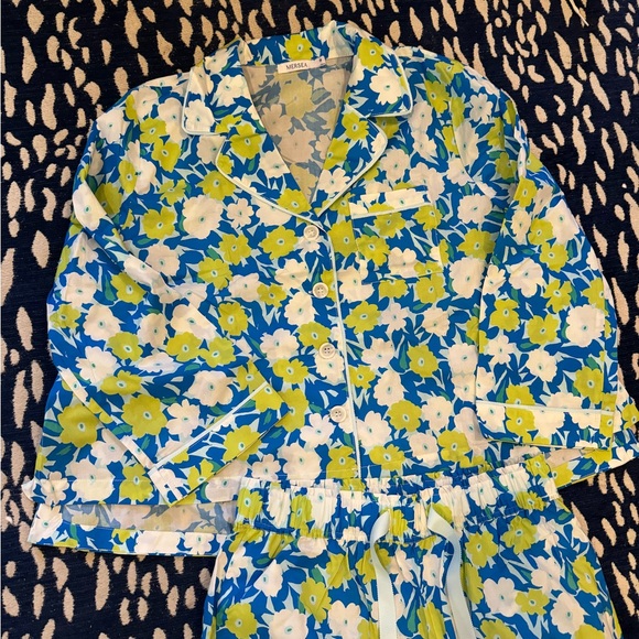 Mersea Over The Cotton Moon Pajama Set - Pop Impatiens floral - Picture 4 of 4